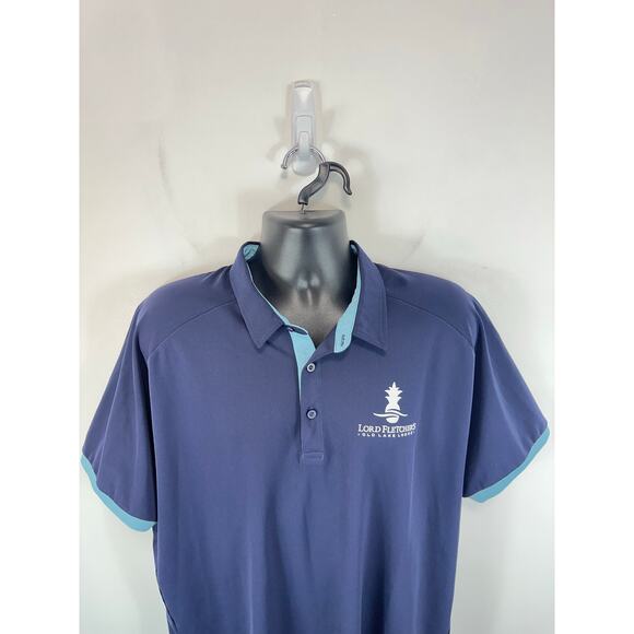UNRL Performance Golf Polo Navy Blue Size 3XL Chest Logo - Picture 6 of 8
